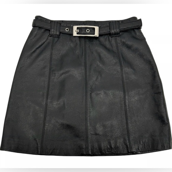 WILSONS LEATHER - MAXIMAVintage Y2K Black Leather Mini...